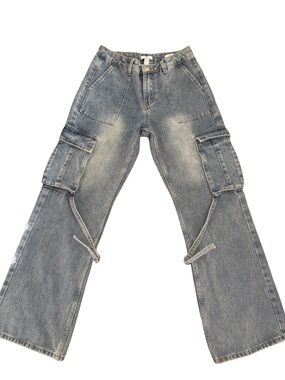 Forever 21 Light Blue Denim Jeans with Button Waist